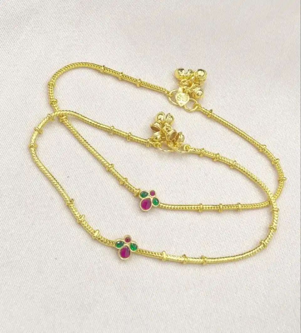 Kundan Grace Anklets